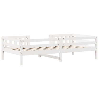 Bedframe massief grenenhout wit 80x200 cm