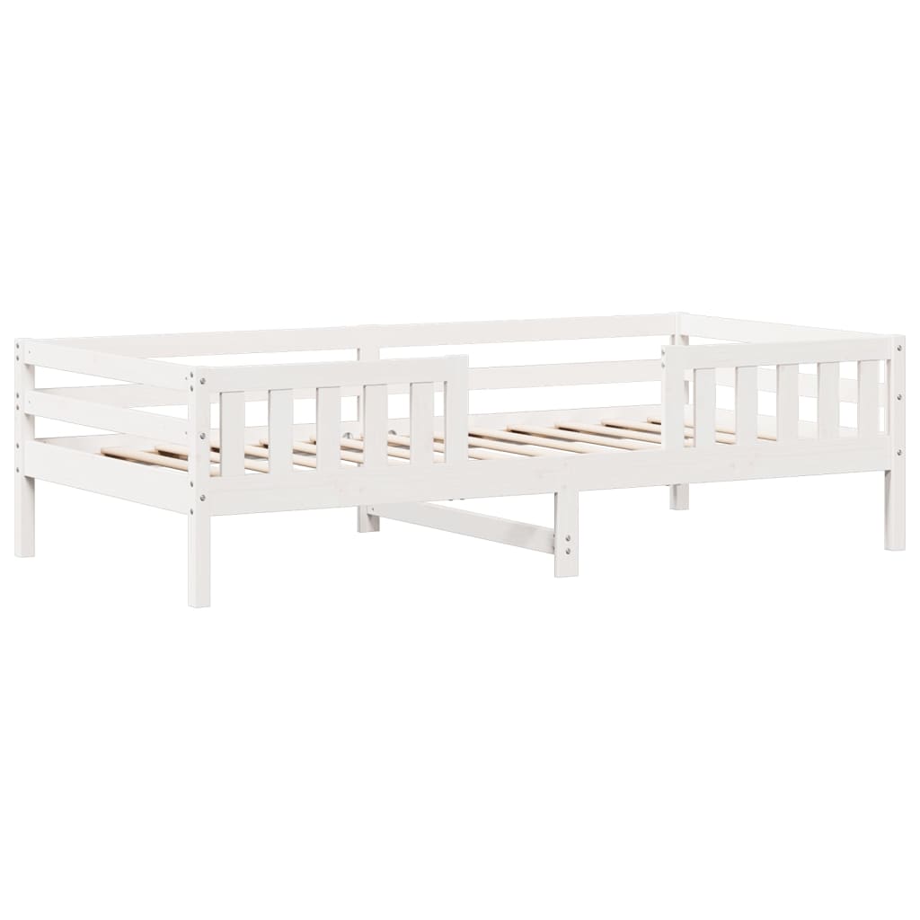 Bedframe 90x190 cm massief grenenhout wit
