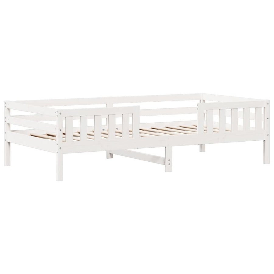 Bedframe 90x190 cm massief grenenhout wit