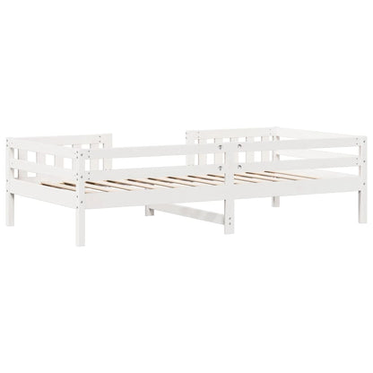 Bedframe 90x190 cm massief grenenhout wit