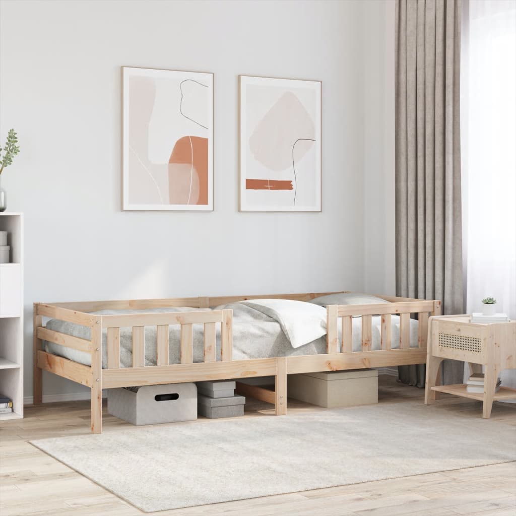 Bedframe massief grenenhout 75x190 cm