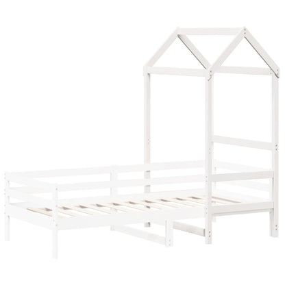 Kinderbedhuisje 118x70x176,5 cm massief grenenhout wit