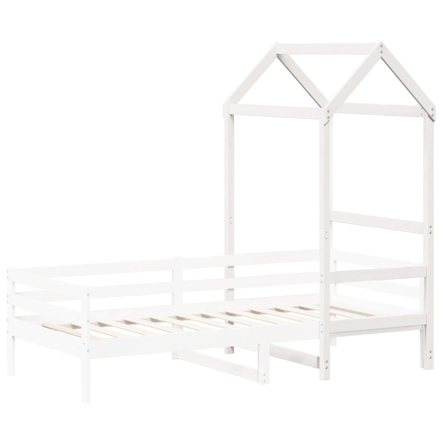Kinderbedhuisje 118x70x176,5 cm massief grenenhout wit