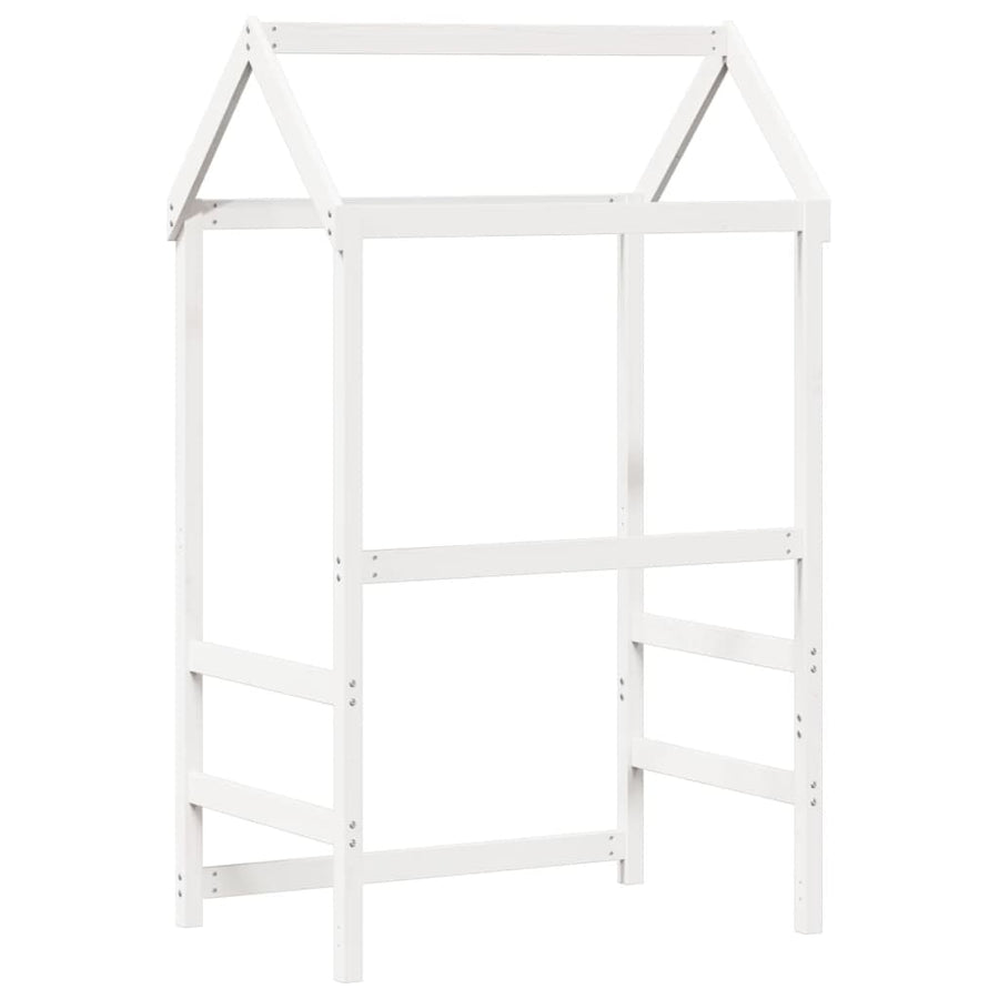Kinderbedhuisje 118x70x176,5 cm massief grenenhout wit