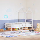 Children's bed house 98x70x176.5 cm solid pine white