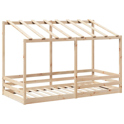 Kinderbed met bedhuis 100x200 cm massief grenenhout