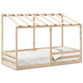 Children's bed with playhouse 100x200 cm solid pine
