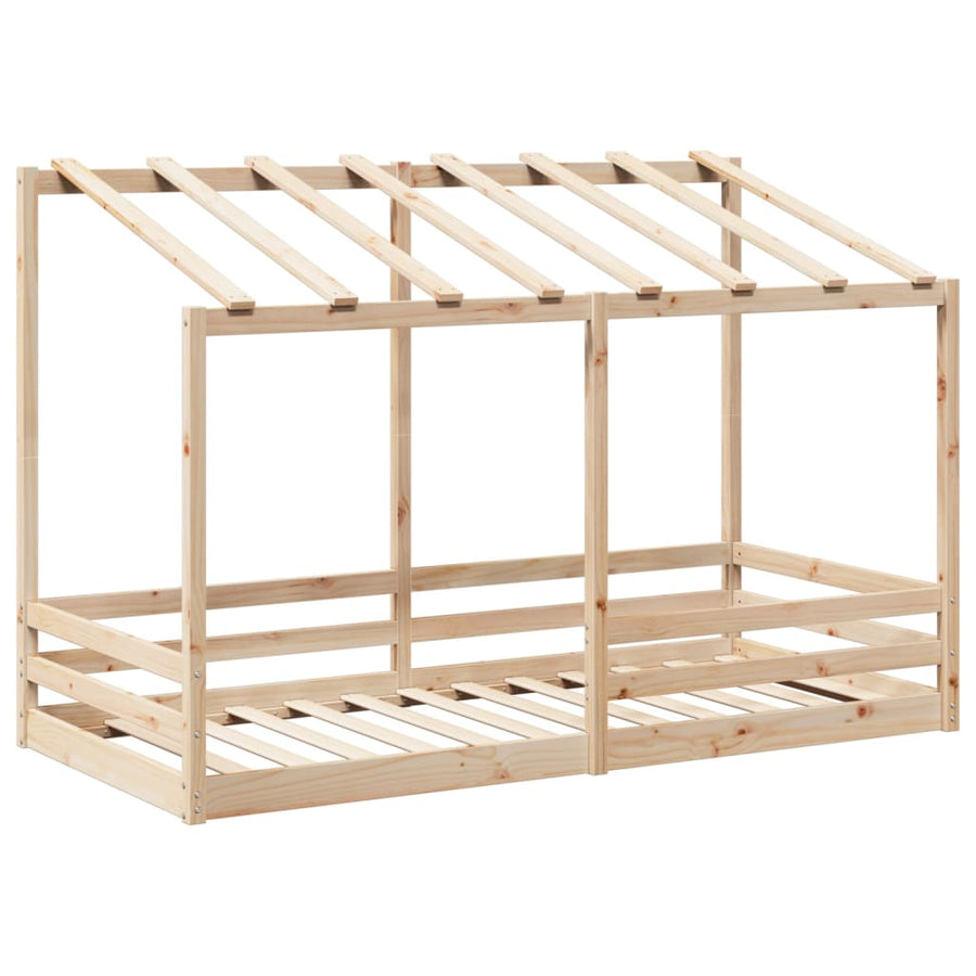 Kinderbed met bedhuis 90x200 cm massief grenenhout