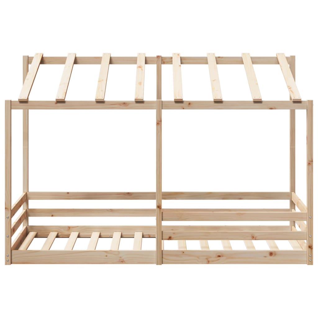 Kinderbed met bedhuis 90x200 cm massief grenenhout
