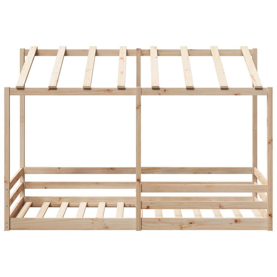 Kinderbed met bedhuis 90x200 cm massief grenenhout