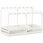 Kinderbed bedhuis 90x200 cm massief grenenhout wit