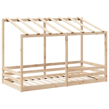Kinderbed met bedhuis 80x200 cm massief grenenhout wit