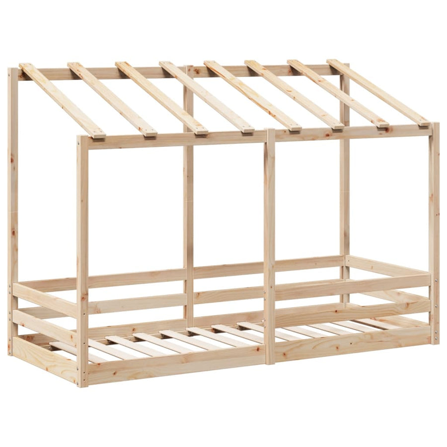 Kinderbed met bedhuis 90x190 cm massief grenenhout