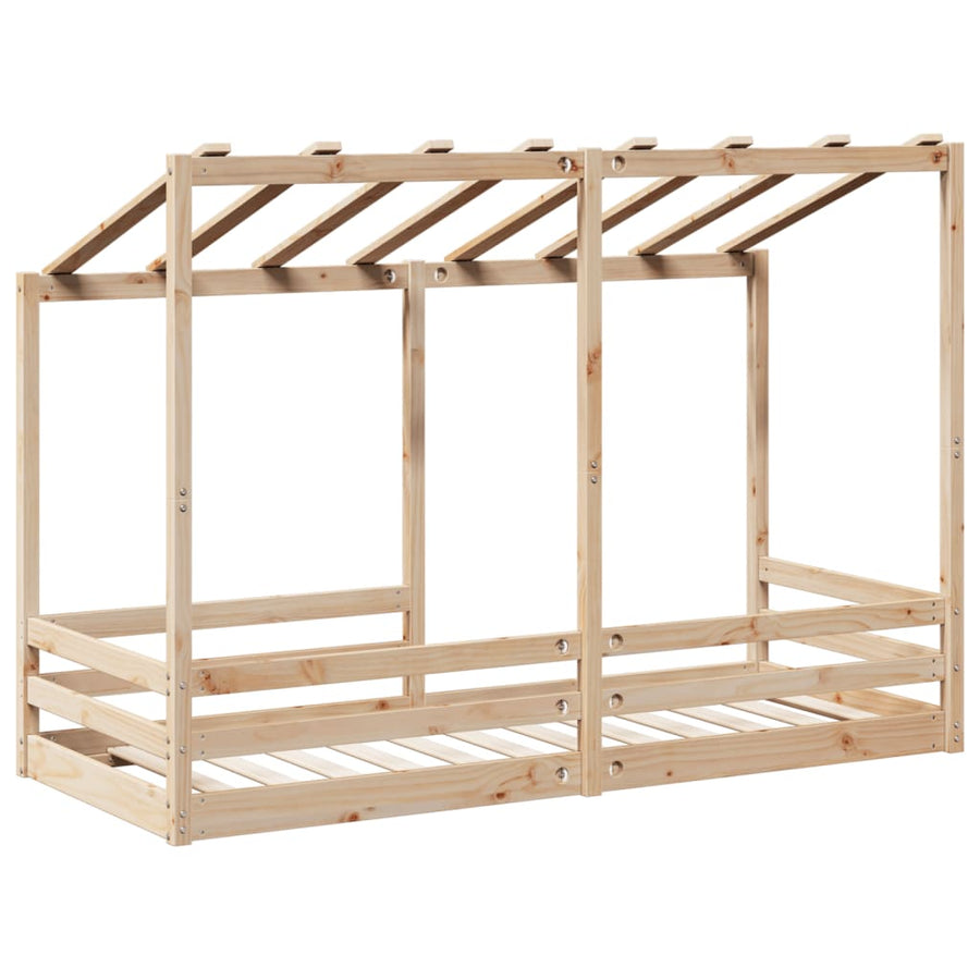 Kinderbed met bedhuis 90x190 cm massief grenenhout