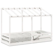 Kinderbed bedhuis 90x190 cm massief grenenhout wit