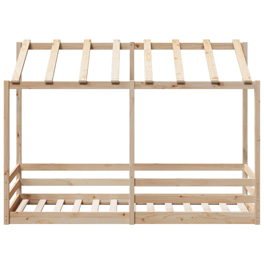 Kinderbed met bedhuis 75x190 cm massief grenenhout