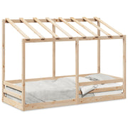 Kinderbed huis 75x190 cm massief grenenhout