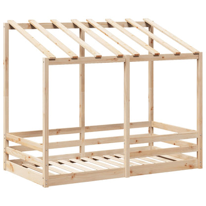 Kinderbed met bedhuis 80x160 cm massief grenenhout