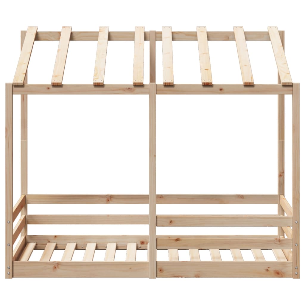 Kinderbed met bedhuis 80x160 cm massief grenenhout