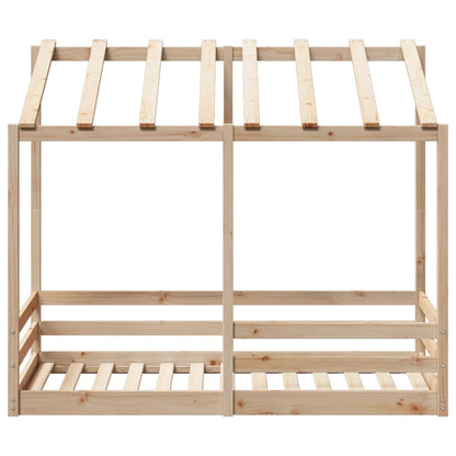 Kinderbed met bedhuis 80x160 cm massief grenenhout