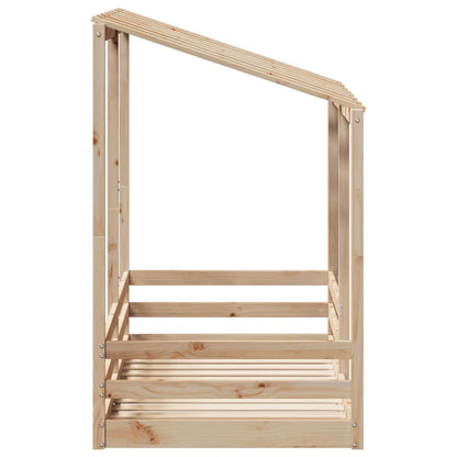 Kinderbed met bedhuis 80x160 cm massief grenenhout