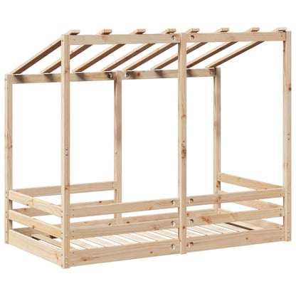 Kinderbed met bedhuis 80x160 cm massief grenenhout