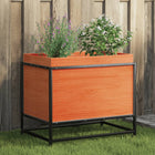 Planter box 60x40x50 cm solid pine waxed brown