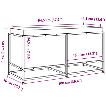 Plantenbak 100x40x50 cm massief grenenhout