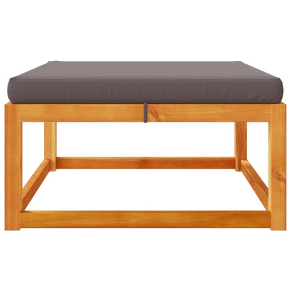 Tuinvoetenbank met kussen 65x65x29 massief acaciahout