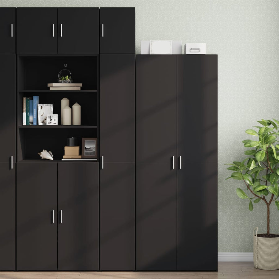 Wandkast 30x42,5x40 cm bewerkt hout zwart