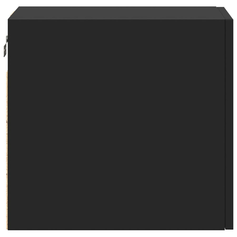 Wandkast 30x42,5x40 cm bewerkt hout zwart
