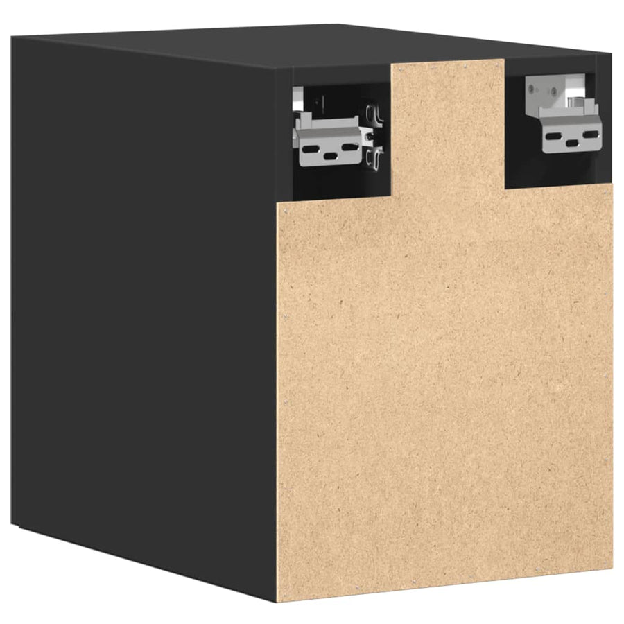 Wandkast 30x42,5x40 cm bewerkt hout zwart