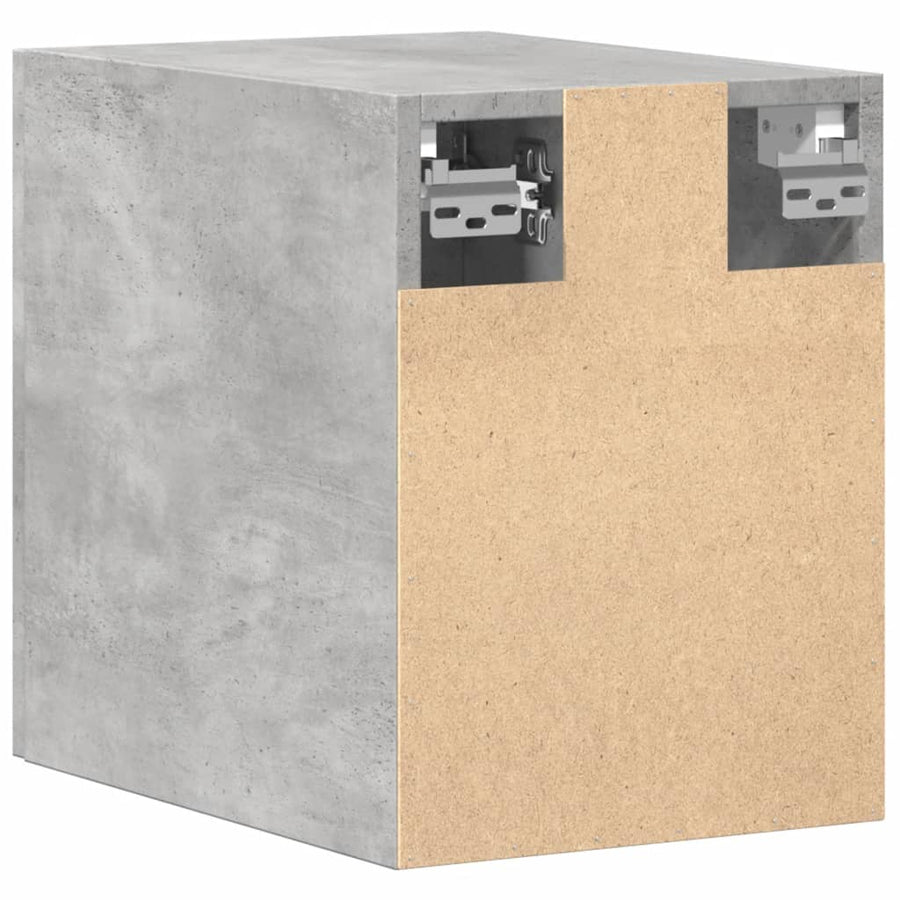 Wandkast 30x42,5x40 cm bewerkt hout betongrijs