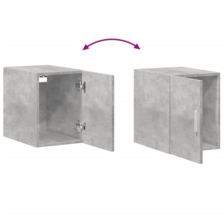 Wandkast 30x42,5x40 cm bewerkt hout betongrijs