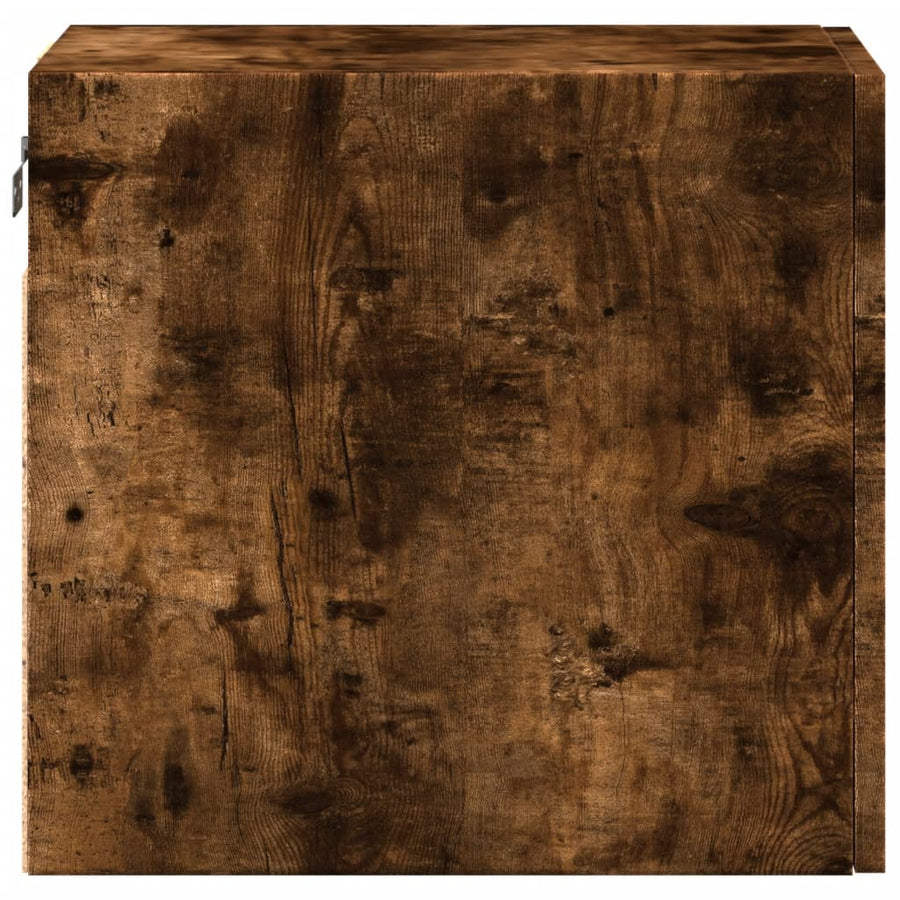 Wandkast 30x42,5x40 cm bewerkt hout gerookt eikenkleurig