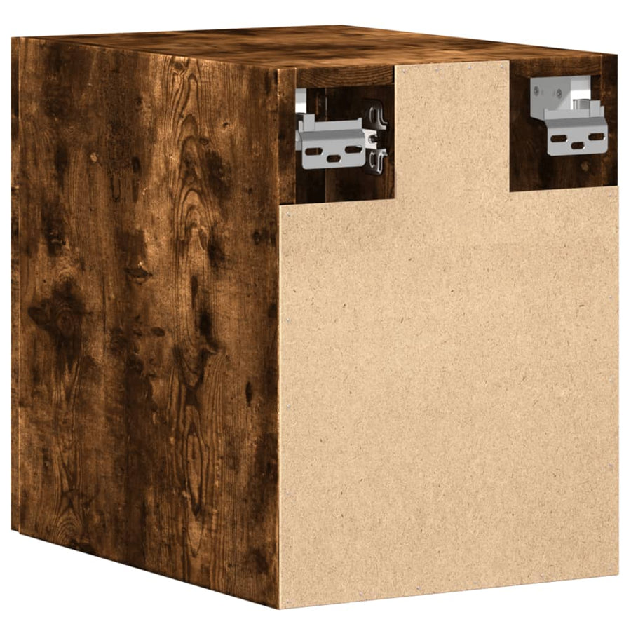 Wandkast 30x42,5x40 cm bewerkt hout gerookt eikenkleurig