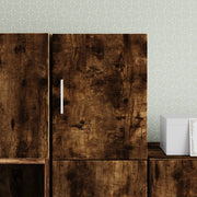 Wandkast 30x42,5x40 cm bewerkt hout gerookt eiken