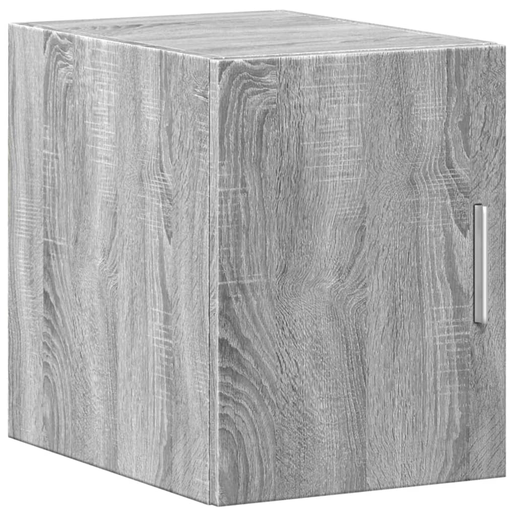 Wandkast 30x42,5x40 cm bewerkt hout grijs sonoma eikenkleurig