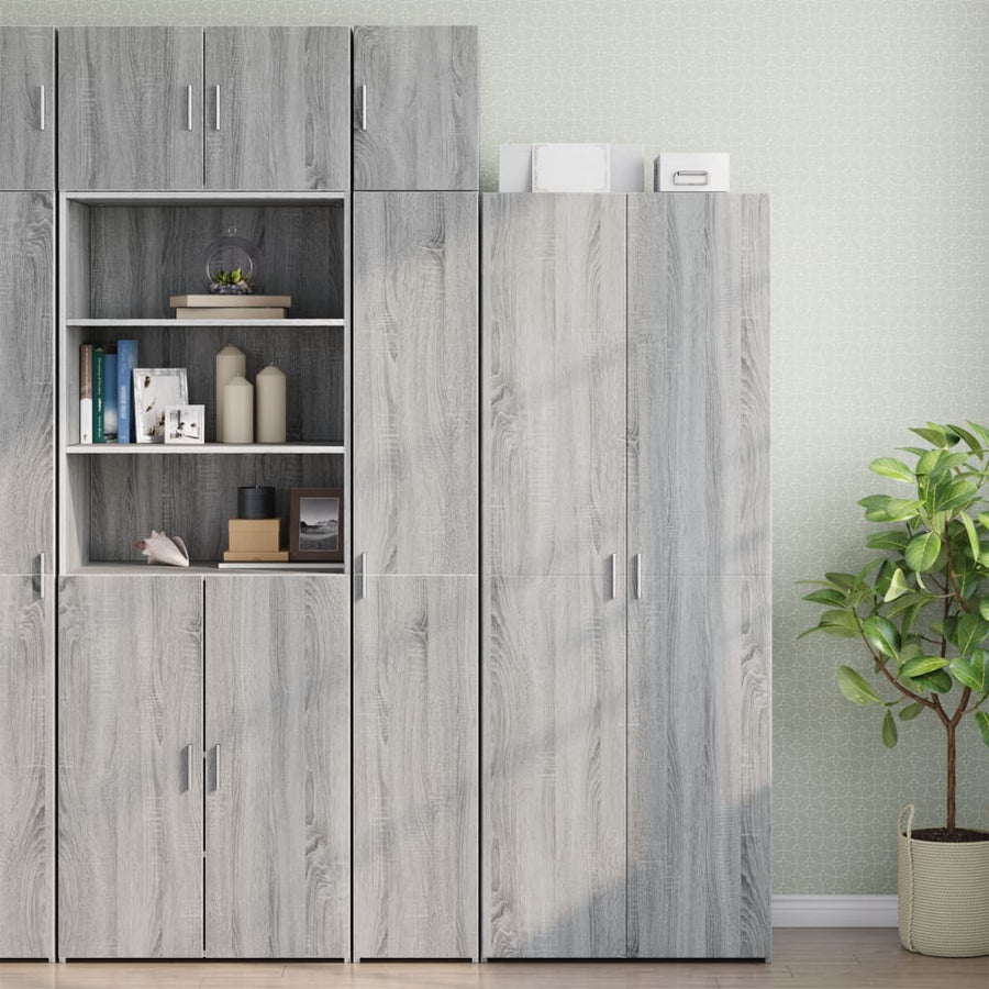 Wandkast 30x42,5x40 cm bewerkt hout grijs sonoma eikenkleurig
