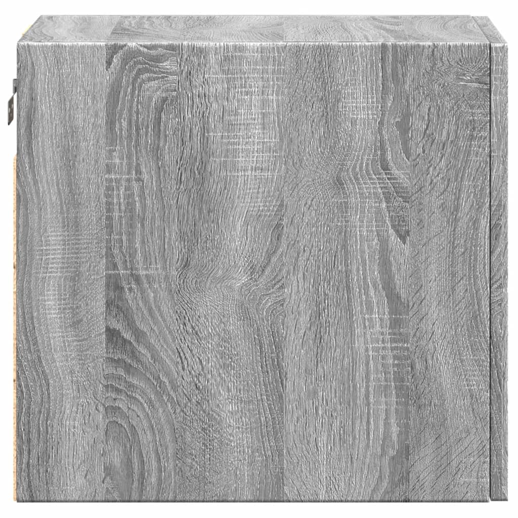 Wandkast 30x42,5x40 cm bewerkt hout grijs sonoma eikenkleurig