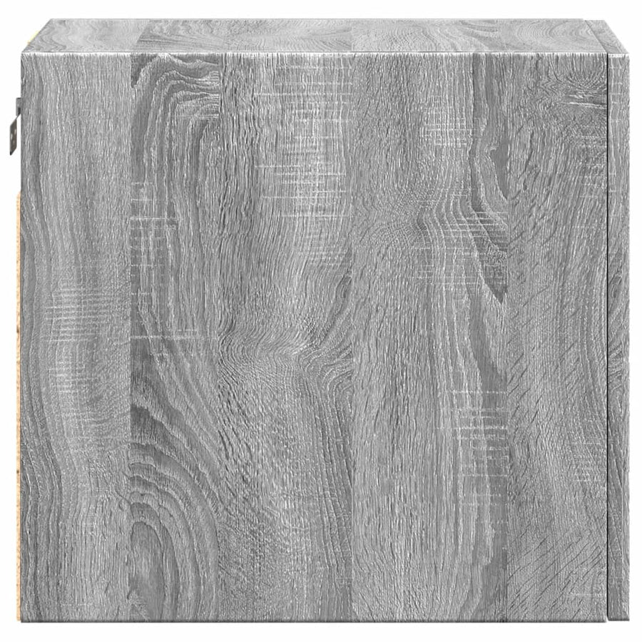 Wandkast 30x42,5x40 cm bewerkt hout grijs sonoma eikenkleurig