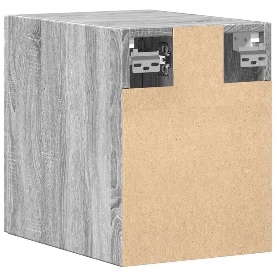 Wandkast 30x42,5x40 cm bewerkt hout grijs sonoma eikenkleurig
