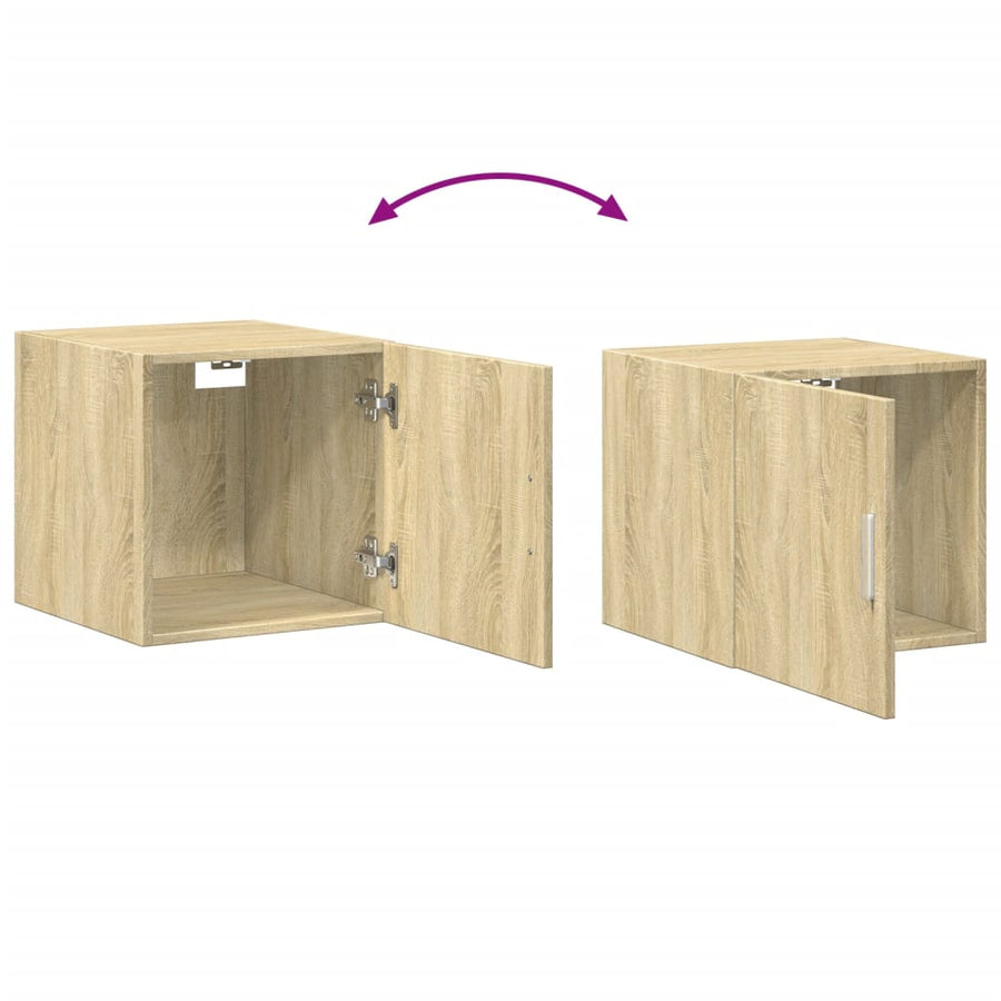 Wandkast 40X42,5X40 Cm Bewerkt Hout Kleurig Sonoma eiken