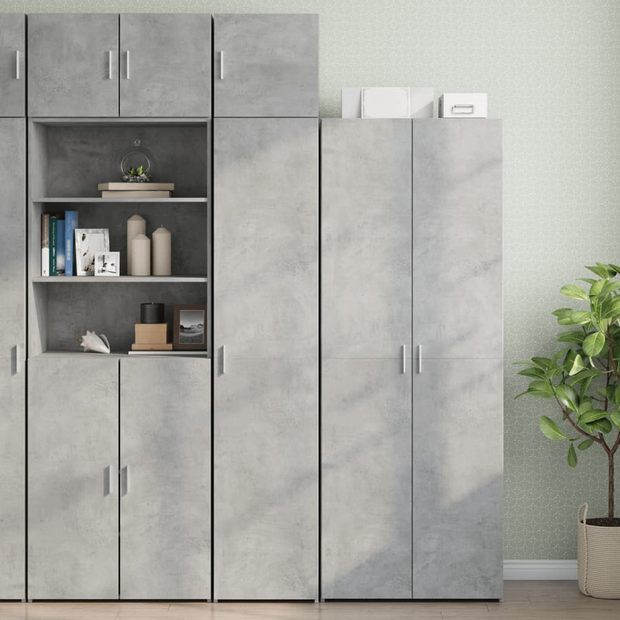 Wandkast 40X42,5X40 Cm Bewerkt Hout Betongrijs