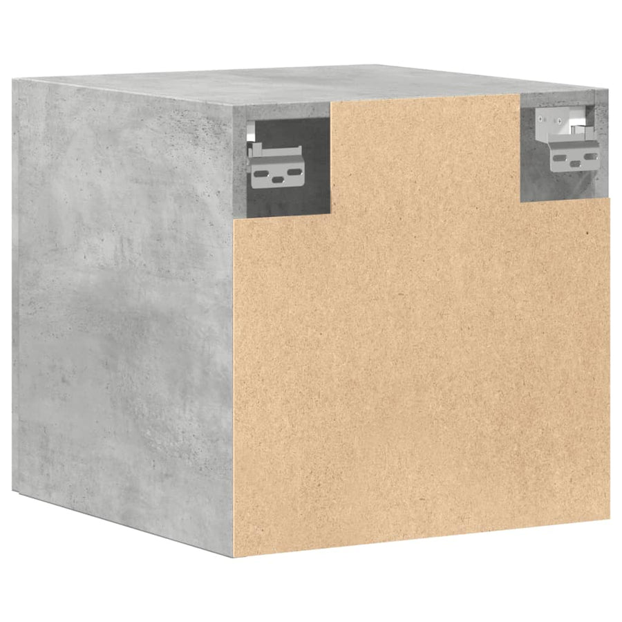 Wandkast 40X42,5X40 Cm Bewerkt Hout Betongrijs