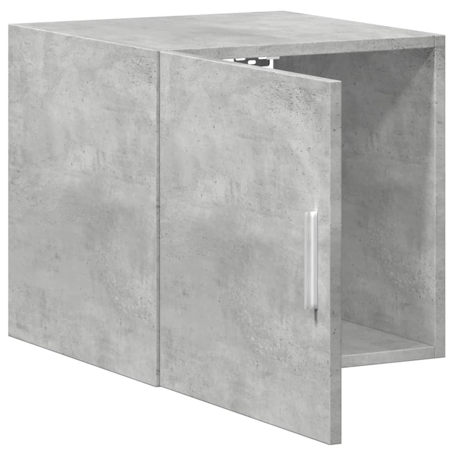 Wandkast 40X42,5X40 Cm Bewerkt Hout Betongrijs
