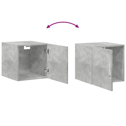 Wandkast 40X42,5X40 Cm Bewerkt Hout Betongrijs