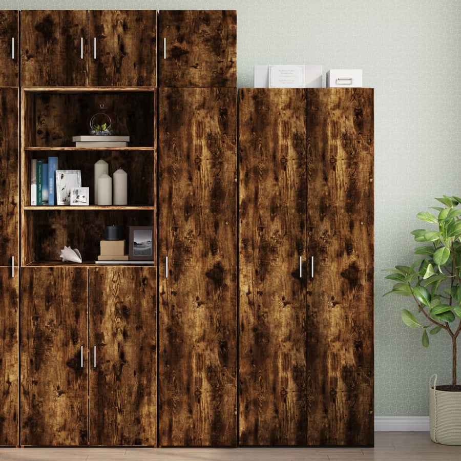 Wandkast 40X42,5X40 Cm Bewerkt Hout Kleurig Gerookt eiken