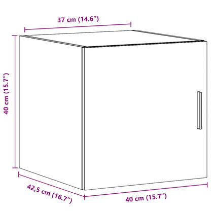 Wandkast 40X42,5X40 Cm Bewerkt Hout Kleurig Gerookt eiken
