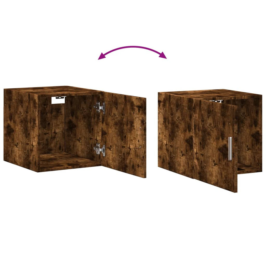 Wandkast 40X42,5X40 Cm Bewerkt Hout Kleurig Gerookt eiken